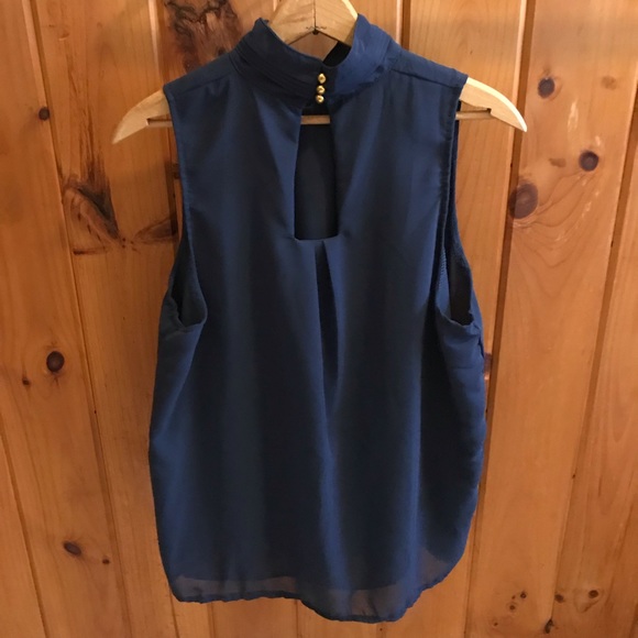 3/$20 Navy High Neck Tank Top - Picture 7 of 7